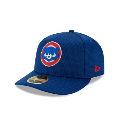 Blue Chicago Cubs Hat - New Era MLB Clubhouse Collection Low Profile 59FIFTY Fitted Caps USA4152306